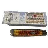 Case 6254 SS HRVST Org Trapper Folding Knife