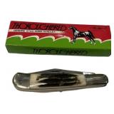 Parker Cut Co. Thoroughbred Stag Horn Folding Knif