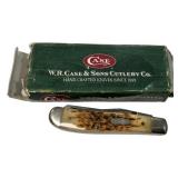 Case 6207 SS Amber Trapper Folding Knife