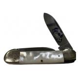1998 Bulldog Brand Canoe Pearl 2 Blade Folding Kni