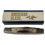 American Blade AB 25 Indian Stag Folding Knife