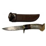 Watson Stag Handled Fixed Blade Knife