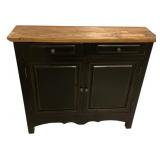 37"h., 41"w 11"w Black Narrow Cabinet