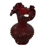 11" Fenton Art Glass vase in a cranberry ruby red