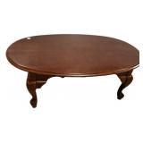 Cherry Queen Anne Coffee Table 16"h. 43"w