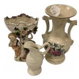 Ceramic Vases & Pitcher Lot of 3