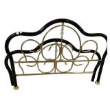 Black & Brass Ornate Bed Headboard