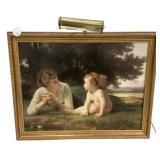 Bouguereau Temptation Print w/ Light