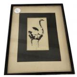 J. Cowan Signed Ostrich Print 3/8