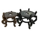 Pair Chinese Wood Vase Stands