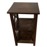 Espresso Finish Wooden X-Design Side Table 30"h.,