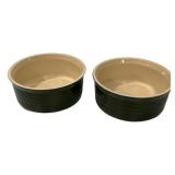 Pair Green Ceramic Ramekins