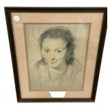 20"h., 17"w Isabella Brandt Print Rembrandt