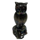 Fenton Glass Paperweight Owl 5 1/2"