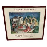25"h., 26"w A Night In Old San Antonio poster fe