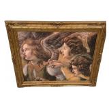 Renaissance Angels Print in Gold Frame