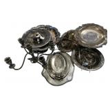 Assorted Group of Silver Plate Serving Pieces