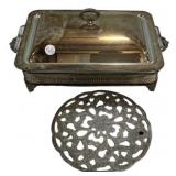 Silver Plate Casserole and Trivet