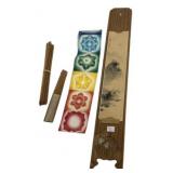 Asian Incense Holder Set with Artwork