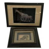Pair of Framed Shadow Box Art Pieces