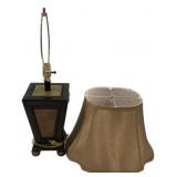 Leather Panel Table Lamp with Shade