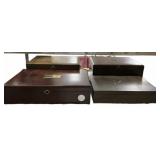 Lot of 4 Wood Flatware Storage Boxes