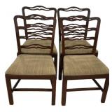 Four Sheraton Mah. Side Chairs