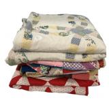 Stack of Patchwork Quilts