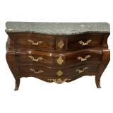 French Louis XV Marble Top Commode