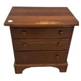 Cherry 3-Drawer Chest Bracket Feet