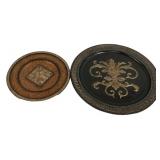 Pair Decorative Embossed Wall Plates