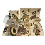 Japanese Ukiyo-e Woodblock Prints Set