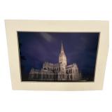 28"h., 36"w Salisbury Cathedral in England Poste