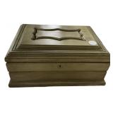 Carved Wood Keepsake Box with Keyhole