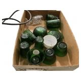 Green Pressed Glass Collection Lot