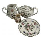 English Porcelain Tea Set Pieces Lot