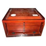Wood Coin Storage Box with Drawers