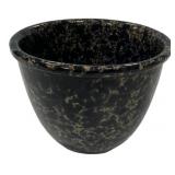 Black & Gold Marbled Ceramic Planter