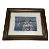 Hand Painted Silk Screen Print Signed Christopher