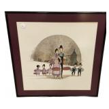23"h, 22"w P. Buckley Moss, Family Outing hand s