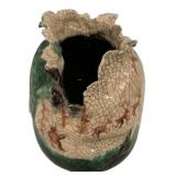 Ceramic Crackle Glaze Egg Planter Vase