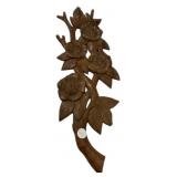 Carved Wood Floral Wall Plaque