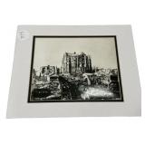 WWI Era Cathedral Ruins Photograph