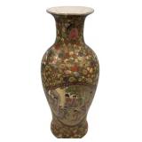 Chinese Satsuma-Style Ceramic Vase