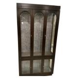 Dark Wood Glass Display Curio Cabinet