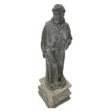 38"h  LuxenHome Saint Francis of Assisi garden st
