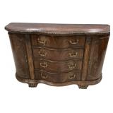 Schnadig Co. Flame Mahogany Serpentine Sideboard
