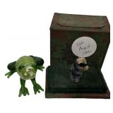 Miniature Mud Men and Art Glass Frog