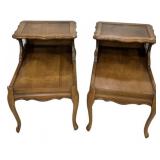 Pair of Maple Step Up End Tables 24"h. 27"w