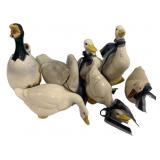 White Ceramic Geese Collection